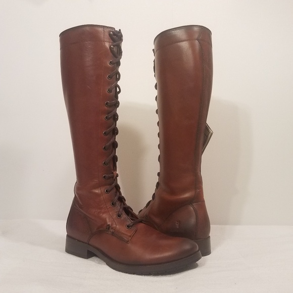 Frye Shoes - 🆕️ FRYE MELISSA TALL LACE-UP BOOTS, SIZE 9.5